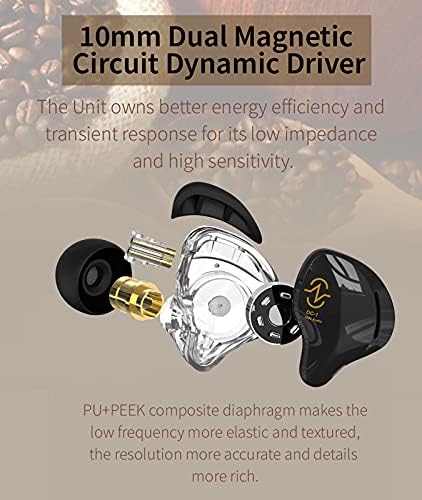 Unleash Your Sound Potential with CCZ Coffee Bean Wired Earbuds – Premium In-Ear Monitors for Musicians and Fitness Enthusiasts, Featuring Hi-Fi Bass and Patented Comfort Eartips – Perfect for Stage Performances, Workouts, and Everyday Listening – Lightweight, Durable Design for Unmatched Audio Quality in Any Setting