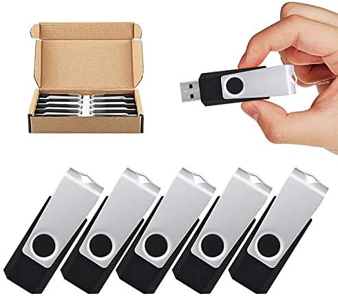 Colorful 5-Pack 64 GB USB Flash Drives by Aiibe – Versatile Data Storage Solution with Enhanced Speed and Compatibility – Stylish and Portable Thumb Drives in Black, Red, Cyan, Green, and Purple for Easy File Organization and Backup