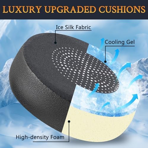 Upgrade Your Audio Experience with SOULWIT Cooling Gel Earpads for Jabra Evolve 75 – High-Density Noise Isolation Foam Cushions for Ultimate Comfort and Enhanced Sound Quality – Elegant Black Gold Design – Perfect Replacement for Wireless Headset Accessories