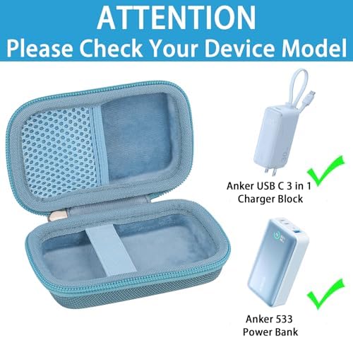 Khanka Portable Charger Hard Case for Anker 533 & Nano Power Banks – Ultimate Travel Protection with Custom Fit Design, Lightweight Durability, and Enhanced Compatibility for Seamless Charging on the Go
