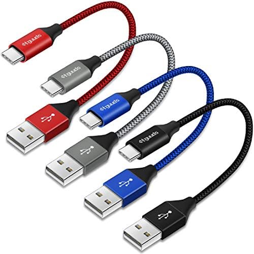 etguuds 4-Pack USB Type C Charging Cable – 6 ft Nylon Braided Fast Charger Cord for Samsung Galaxy S20/S10/S9/Note Series & Moto G – Superior Durability and High-Speed Power Delivery Up to 3 A – Ideal for Home, Office, and On-the-Go Use