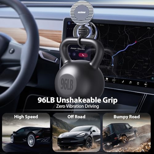 Advanced Carbon Fiber Mag Safe Car Phone Holder – 96 LBS Vacuum Suction & 2800 gf Magnetic Grip for Secure Hands-Free Navigation – 360° Adjustable Mount Compatible with i Phone 12 to 16 Pro Max – Ultimate Stability for Modern Drivers