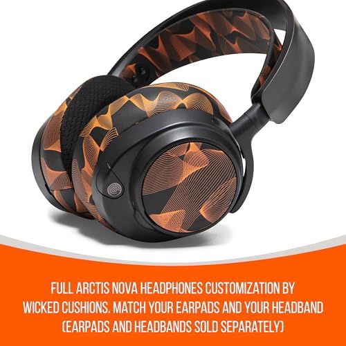 Revamp Your Sound with Wicked Cushions Red Speaker Plates for Arctis Nova Headsets | Ultimate Compatibility for Pro Wireless, Pro Wired, Nova 7, 7 X, and 7 P Models | Enhance Style and Audio Quality Seamlessly | Experience Unmatched Comfort and Effortless Installation | Upgrade to Superior Performance Today
