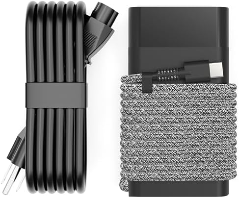Efficient 65 W USB-C Laptop Charger for HP Spectre, Envy, Elitebook & Chromebook – Fast Charging Power Adapter with Universal Compatibility for Travel & Home Use – Optimized for Performance & Safety