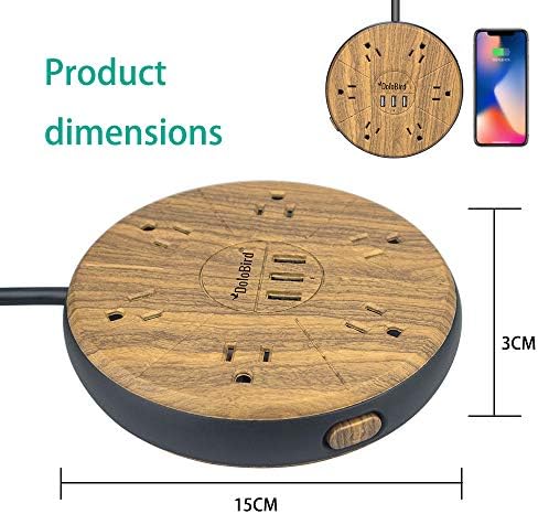 High-Power Surge Protector Power Strip with 6 AC Outlets and 20 W USB-C Fast Charging – Ideal for Home, Office, and Dorm Room Use with Circuit Breaker Safety Feature and Wide Outlet Spacing for Optimal Device Compatibility