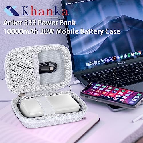 Khanka Portable Charger Hard Case for Anker 533 & Nano Power Banks – Ultimate Travel Protection with Custom Fit Design, Lightweight Durability, and Enhanced Compatibility for Seamless Charging on the Go