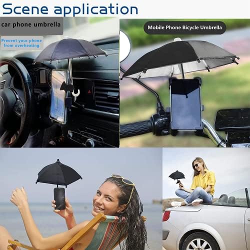 Ultimate Phone Umbrella Suction Cup Stand – Anti-Glare Sunshade Holder for Outdoor Navigation, Stylish Shield for Smartphones (Set of 3) – Enhance Visibility and Protect Your Device from Sunlight
