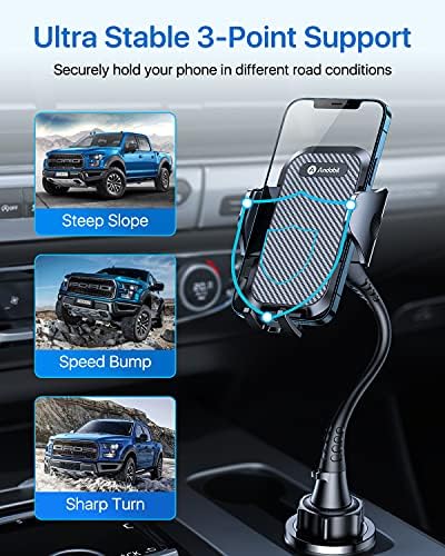 Revolutionize Your Driving Experience with the andobil 15-Inch Cup Phone Holder – Ultimate Stability & Flexibility for i Phone 16 Pro Max and All Cell Phones, Enhanced Safety with Adjustable Gooseneck Design for Hands-Free Navigation and Effortless Access.