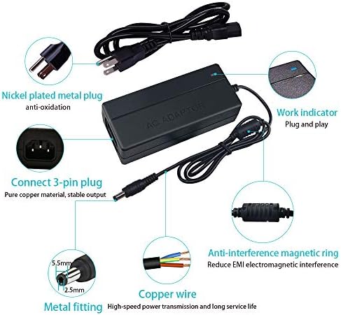 Reliable 12 V 4 A AC/DC Power Supply Adapter – 48 W Universal Charger for LCD Monitors, LED Strip Lights, and CCTV Systems – Optimized Compatibility with 5.5 x 2.5 mm Connector for Superior Power Efficiency