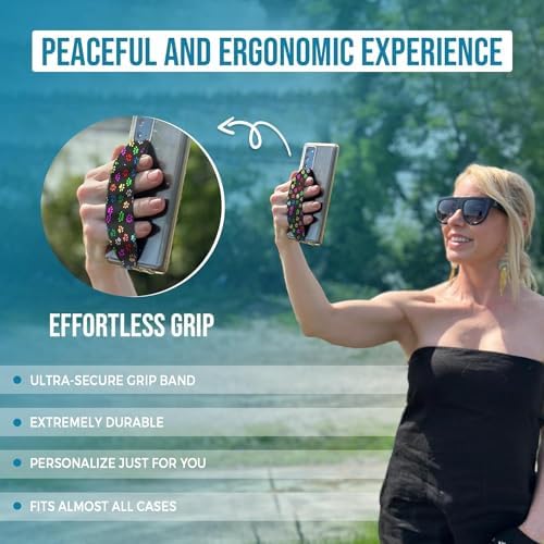 Customizable Reversible Phone Grip Strap – Pack of 2 Anti-Slip Finger Holders for Secure Mobile Handling, Wireless Charging Compatibility, and Detachable Design for Enhanced i Phone Use and Comfort, Elevate Your Style and Functionality