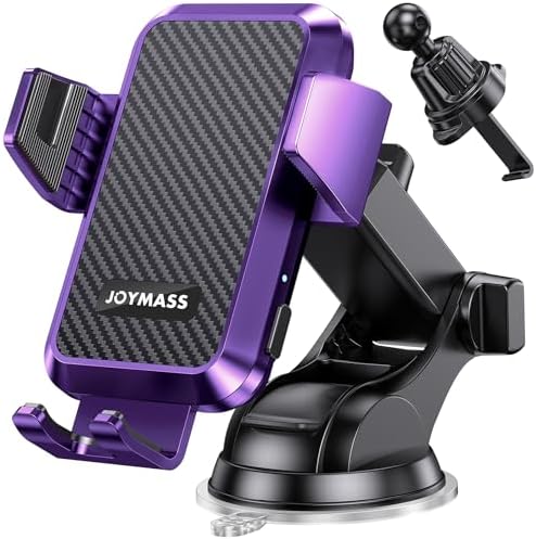 Effortless Power on the Road: JOYMASS 15 W Wireless Car Charger & Auto-Clamping Phone Holder in Chic Purple – Universal Compatibility with i Phone 12-16 & Samsung Galaxy S24, S23, S22+ – Fast Charging Made Stylish and Secure for Every Commute