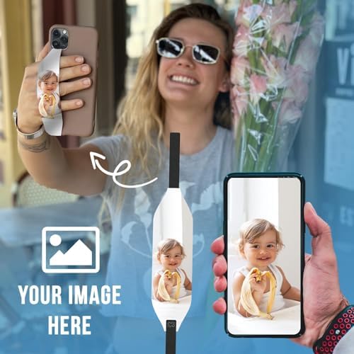 Customizable Reversible Phone Grip Strap – Pack of 2 Anti-Slip Finger Holders for Secure Mobile Handling, Wireless Charging Compatibility, and Detachable Design for Enhanced i Phone Use and Comfort, Elevate Your Style and Functionality