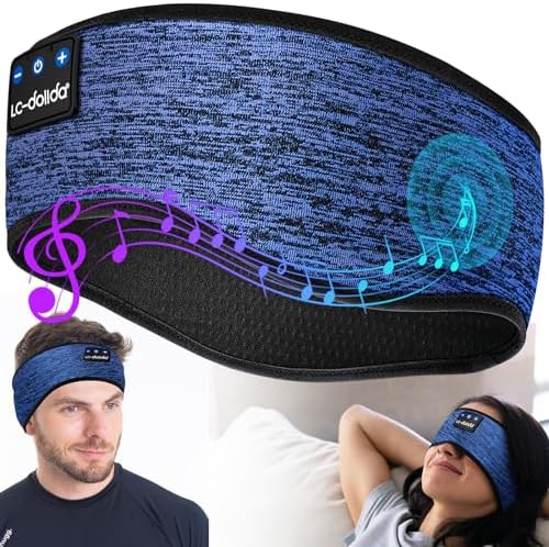 Discover the Ultimate Comfort with LC-dolida’s Bluetooth Sleep Headband – The Perfect Fusion of Relaxation and Functionality for Insomnia Relief and Active Lifestyles – USB-C Rechargeable, Soft Fabric, Ideal for Meditation, Yoga, Travel, and Workouts – Experience Seamless Connectivity with Bluetooth 5.4 and Enjoy High-Quality Sound while Blocking Out Distractions – Lightweight and Breathable Design for All-Night Wear – Elevate Your Sleep and Focus on Wellness with Our Dual-Function Sleep Mask and Headphones – A Thoughtful Gift for Yourself or Loved Ones Seeking Serenity and Comfort in Every Moment.