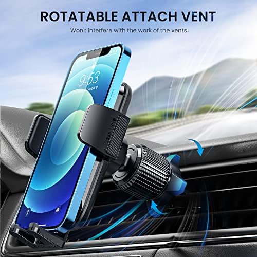 Qifutan Universal Car Phone Holder – Secure Dashboard Mount for All Smartphone Models with 360-Degree Rotation and Strong Adhesive Base – Enhance Driving Safety and Hands-Free Convenience