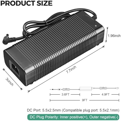 COOLM 240 W 24 V 10 A Power Supply Adapter – Premium AC to DC Converter for Reliable Powering of LCD Displays, LED Strips, and CCTV Systems – Compact Design with Advanced Safety Features for Enhanced Device Performance