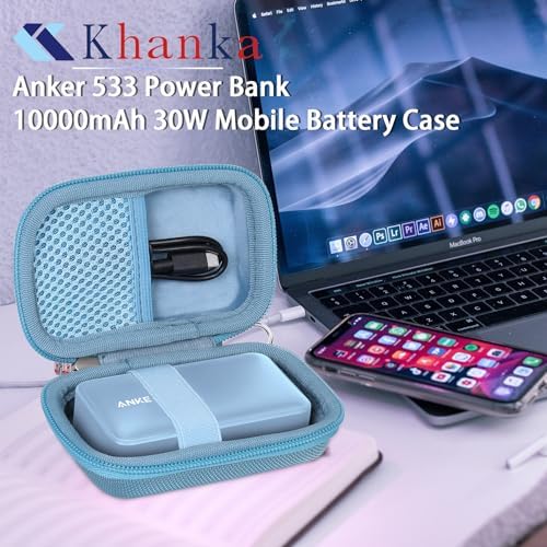 Khanka Portable Charger Hard Case for Anker 533 & Nano Power Banks – Ultimate Travel Protection with Custom Fit Design, Lightweight Durability, and Enhanced Compatibility for Seamless Charging on the Go