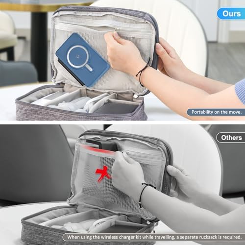 Elevate Your Charging Game with the Ultimate 3-in-1 Wireless Charger – Fast Magnetic Charging Station for i Phone 16, Compatible with i Phone 15, 14, 13, 12 Pro Max, Air Pods 4/3/Pro & Apple Watch – Perfect for Travel & Daily Use, Streamlined Design for Effortless Organization and Enhanced Efficiency