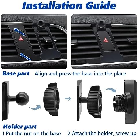 Audi Q3 2019-2024 Custom Phone Mount – Premium Thick Case Compatible Mobile Holder for Seamless Navigation – Adjustable Air Vent Cradle for All Smartphones – Durable Design for Secure Driving Experience