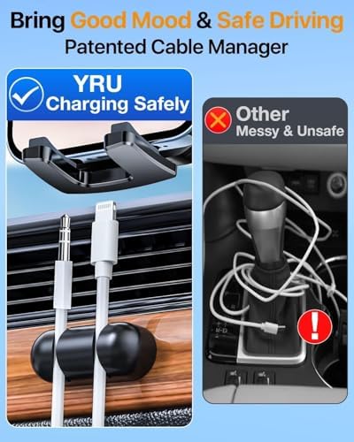 YRU 2025 Military-Grade 360° Rotatable Suction Car Phone Holder – Ultimate Dashboard & Windshield Mount for i Phone 16/15 Pro Max & Samsung – Unmatched 90+ LBS Capacity, Enhanced Compatibility & Easy Installation – Secure, Durable, and Versatile Universal Cradle for Safe Hands-Free Navigation