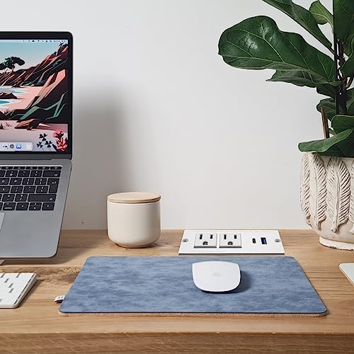 Recessed USB C Power Station for Fast Charging: 2 Outlets & 2 USB Ports (PD20 W & QC18 W) – Space-Saving Desktop Power Strip with Flat Plug for Easy Mounting on Desks, Sofas, Cabinets, and Nightstands (Sleek Black Finish) – Optimal Power Supply Solution for Home & Office Use