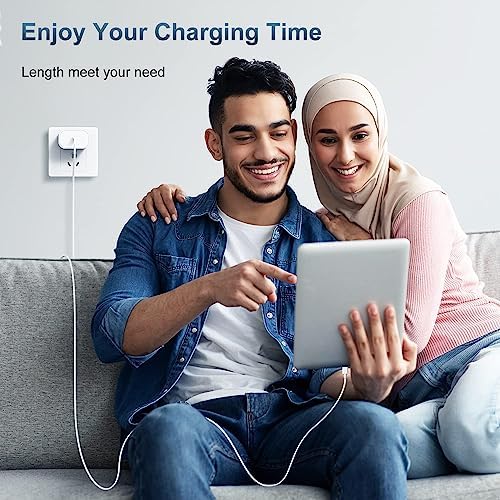 Premium i Phone 16/15 Fast Charging Adapter – Apple MFi Certified 30 W USB C Charger Block with 2 Pack 6 FT Type C Cord for Enhanced Efficiency in Pink – Ultimate Charging Solution for i Phone 16 Plus, 16 Pro, 16 Pro Max, and 15 Pro Max – Stylish and Portable Power for Home and Travel