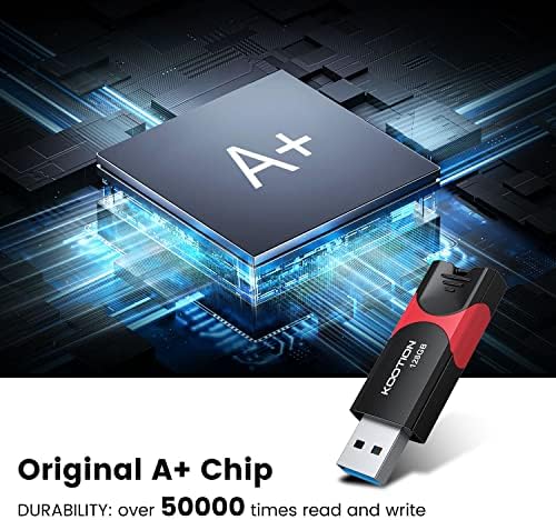 KOOTION 256 GB USB 3.0 Flash Drive – High-Speed Retractable Thumb Drive with Rugged Design and LED Indicator for Reliable Data Storage and Transfer – Ideal Memory Stick for Professionals and Students