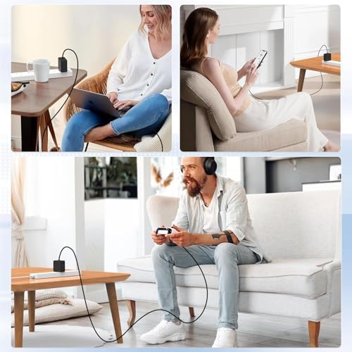 High-Performance 45 W USB C Wall Charger with 6 FT Cable – Fast Charging Power Adapter for Steam Deck, Mac Book Pro, Nintendo Switch & Samsung Galaxy S23 Ultra – Enhanced Power Delivery 3.0 for Rapid Charging and Safety Features