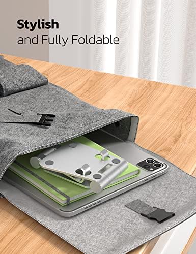 Nulaxy 2 Pack Dual Folding Cell Phone Stand, Fully Adjustable Foldable Desktop Phone Holder Cradle Dock Compatible with Phone 16 15 14 13 12 Pro Xs Xs Max Xr X 8, All Phones, Black & Silver – Enhanced Compatibility and Speed