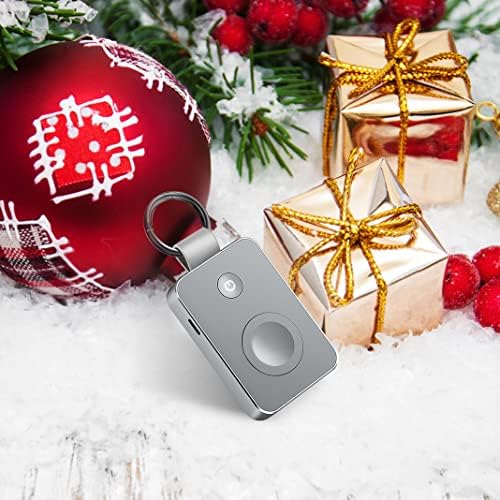 i.VALUX Compact Wireless Charger for Apple Watch – Keychain-Friendly 1000 m Ah Power Bank, Fast Magnetic Charging for Series 10/9/8/Ultra/7/6/5/4/3/2/SE – Perfect Travel Companion & Birthday Gift for Her – Sleek White Design