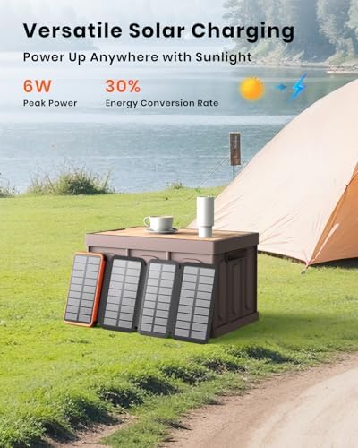 Ultimate FEELLE Solar Power Bank – 27,000 m Ah High-Capacity Wireless Charger with 4 Efficient Solar Panels, 22.5 W Fast Charging, Dual USB-C Ports, Ideal for Outdoor Adventures and All Smartphones – Stay Connected Anywhere