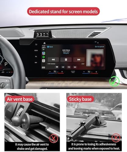 BMW X1 & X2 Premium Wireless Charging Phone Holder (2023-2025) – Mag Safe-Compatible 360° Rotating Smartphone Cradle for 10.7-Inch Screens – Enhance Navigation & Safety with Secure Clip Design for Optimal Stability