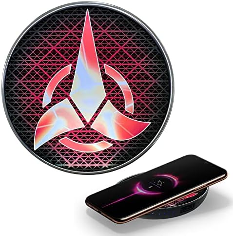 Star Trek Illuminating Wireless Charger & Backup Battery Pack – Sci-Fi Inspired Portable Phone Charger with Light-Up Transporter Pad Logo for Enhanced Compatibility and Fast Charging – Ultimate Gift for Star Trek Fans and Tech Enthusiasts