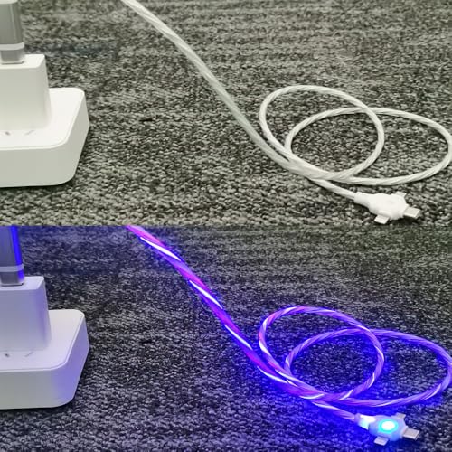 AYI 6-in-1 Universal Multi-Port Charger: Fast PD Charging Cable with USB A/Type C, Lighted Current Indicator, and Enhanced Device Compatibility for Smartphones, Laptops, and Tablets – Compact, Durable, and Travel-Friendly Solution