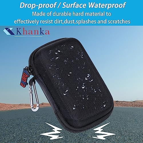 Khanka Compact Hard Shell Travel Case for Anker Mag Go 10000 m Ah Power Bank – Lightweight & Shockproof Protection for Apple Watch Charging – Ideal for Outdoor Adventures with Carabiner Clip – Dust & Water Resistant Storage Solution – Secure Design with Internal Buckle & Mesh Pocket for Accessories – Case Only, No Battery Included