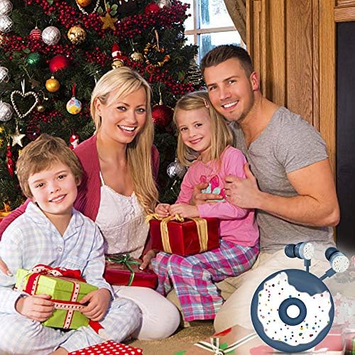 Qear Fun Donut Earbuds for Kids – Adorable Wired Earbuds with Microphone & Stylish Storage Case | Perfect Gift for School Girls and Boys | Enhanced Sound Quality & Volume-Limiting Safety Features | Tangle-Free Design for Music & Gaming Enthusiasts