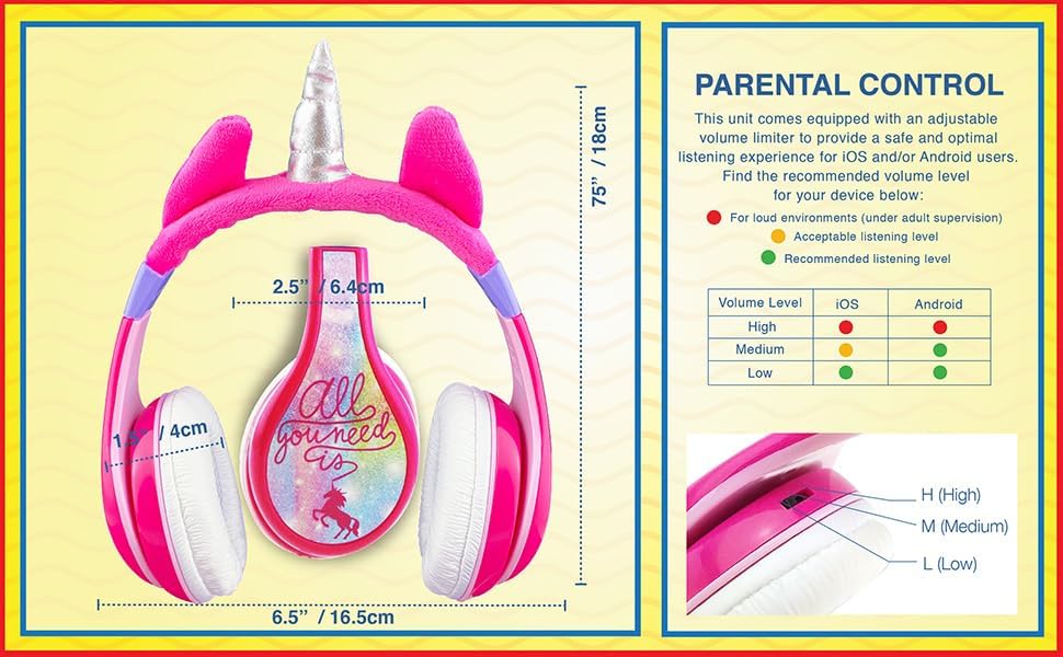 Vibrant Pink Over-Ear Headphones for Kids – Comfortable and Durable Wired Earphones with Safe Volume Control – Tangle-Free Design Ideal for Music, Movies, and Travel Adventures – Perfect Audio Companion for Young Listeners