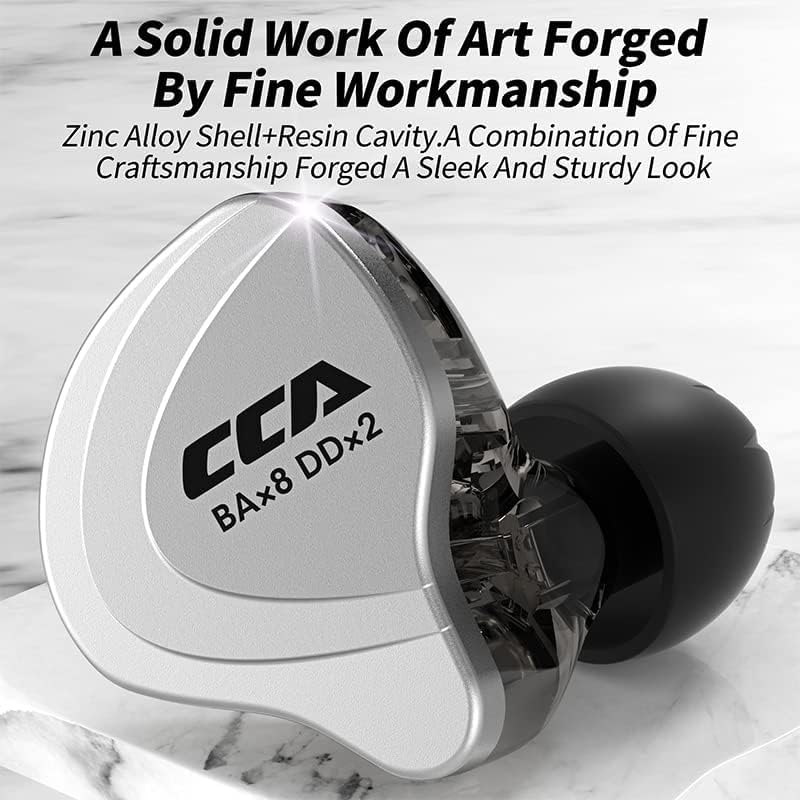 Elevate Your Sound Experience with CCA C10 Hybrid IEM Earphones – 4 BA + 1 DD Configuration for Unmatched Audio Clarity, Detachable Cable for Customization, and Built-in Microphone for Gaming & Calls – Stylish Purple Design for Musicians and Gamers Alike!