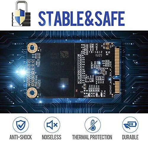 Transform Your System with the Shark Speed 64 GB MSATA SSD – High-Performance Internal Solid State Drive for Enhanced Speed and Storage in Desktops & Laptops – Lightning-Fast SATA III 6 Gb/s for Gamers and Professionals Seeking Unmatched Efficiency and Reliability