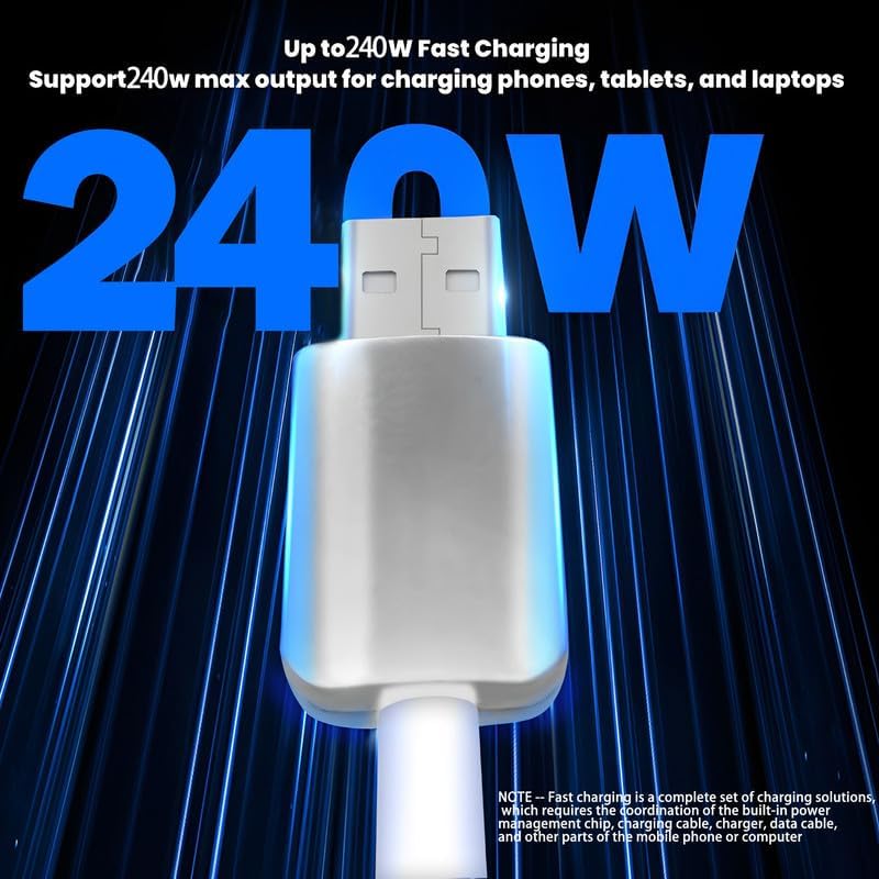 Elevate Your Charging Game with the Chubby 2.0 240 W USB-C Cable – Ultra-Durable Silicone Design for i Phone 15/16 & Samsung Galaxy, 3.3 FT Length for Ultimate Flexibility, Rapid Power Delivery for All Your Devices on the Go