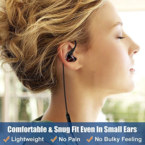 Lightweight Purple Sport Earbuds for Small Ears: Noise-Isolating, Comfortable Fit with Earhooks for Kids and Women, Perfect for Running and Workouts, Hands-Free Mic and Volume Control for Seamless Connectivity
