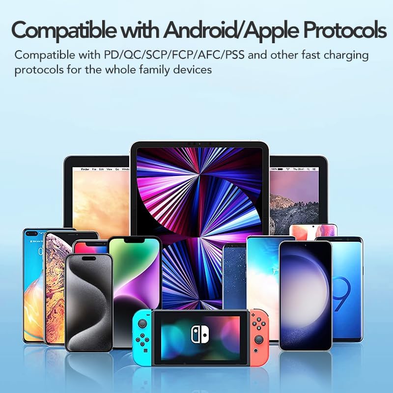 Ultimate 4-in-1 Retractable Car Charger – 60 W Super Fast Charging for i Phone 11-16, Galaxy, Pixel & Air Pods 4 – Dual USB Ports & Tangle-Free Cables for Maximum Convenience on the Go – Compact Power Adapter for All Your Devices