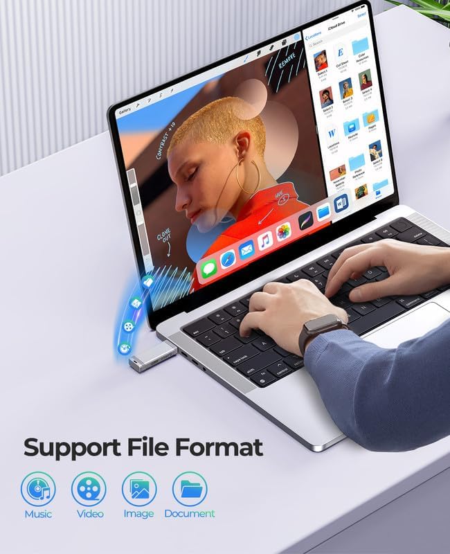 ORICO USB 3.2 512 GB Flash Drive – High-Speed 405 MB/s Memory Stick with Keychain, Durable Metal Design for Effortless Data Storage and File Transfers on Computer/Laptop