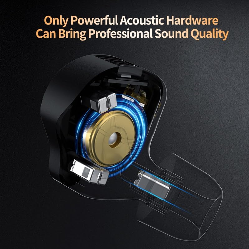 KZ ZS10 Pro X Audiophile In-Ear Monitor Headphones – Premium 4 Balanced Armature + 1 Dynamic Driver IEMs with Durable Detachable Silver-Plated Cable for Exceptional Sound Precision – Ideal for Studio Professionals and Mobile Music Lovers – Universal Compatibility with All Audio Devices for Ultimate Flexibility