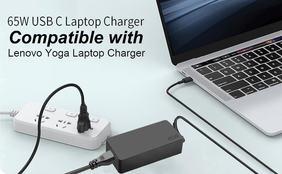 High-Speed 65 W & 45 W USB-C Charger for Thinkbook & Lenovo Laptops – Universal Compatibility for Chromebook, Pixelbook, and Yoga Series – Fast Power Delivery with Multiple Voltage Outputs – Ideal Replacement Power Adapter with 12 Months Warranty and 24/7 Support
