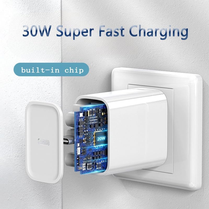 Ultra-Fast 20 W USB-C Charging Block Dual Pack for i Phone 16/15 & Samsung Devices – Includes Two 6 FT Cables for Optimal Convenience and Enhanced Safety Features