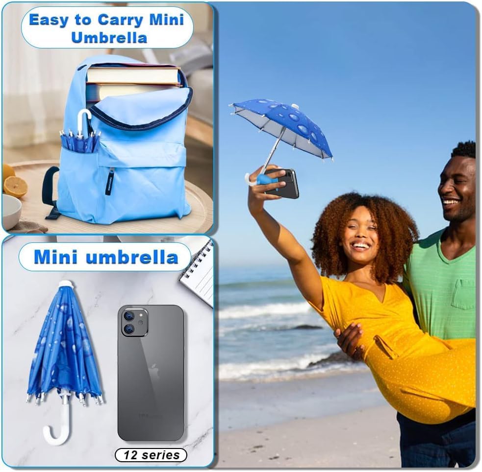 Ultimate Phone Umbrella Suction Cup Stand – Anti-Glare Sunshade Holder for Outdoor Navigation, Stylish Shield for Smartphones (Set of 3) – Enhance Visibility and Protect Your Device from Sunlight