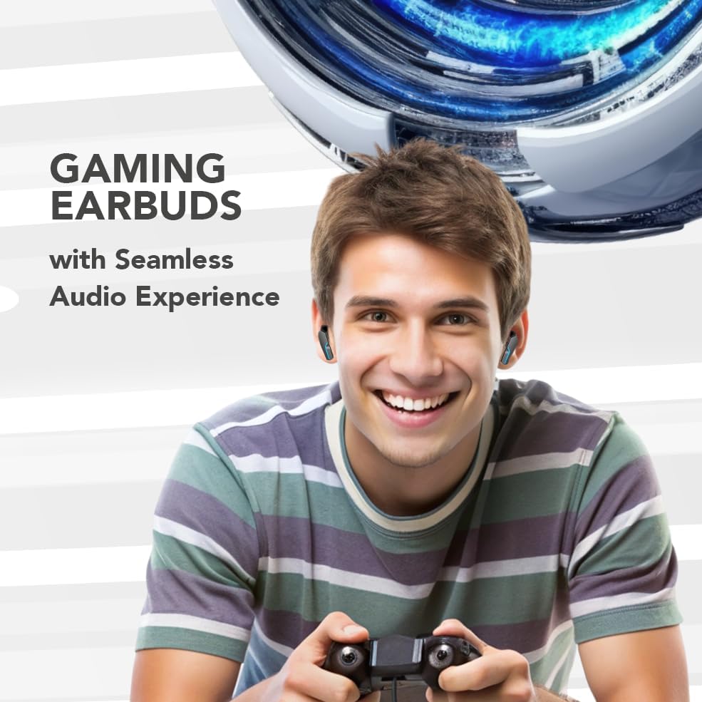 Revolutionize Your Gaming with My Joy Cool Wireless Earbuds – Premium Bluetooth Earphones Featuring Advanced Active Noise Cancelling, Ergonomic Comfort for Long Sessions, Enhanced Sound Quality, and Unmatched Battery Life in Sleek Black Design for Gamers Seeking the Ultimate Audio Experience