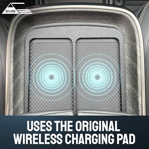 Revolutionary Dual Wireless Charging Phone Holder for GEN 1 Rivian R1 T & R1 S – Effortless Installation, No Slippage, Optimized Device Compatibility for a Seamless Driving Experience