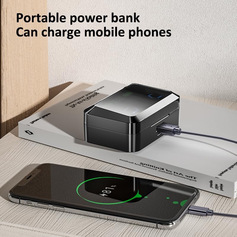 Premium IPX7 Waterproof Bluetooth 5.2 Wireless Earbuds with Touch Control – Advanced Noise-Canceling Headphones for Active Lifestyles, Digital Battery Display for Seamless Connectivity and Comfort during Sports and Work