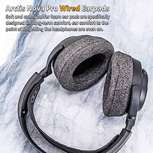 Upgrade Your Audio Experience with TRANSTEK’s Premium Velour Earpads for Arctis Nova Pro Wired Headset – Exceptional Comfort & Enhanced Sound Isolation for Gamers & Audiophiles – Durable, Easy-to-Install Replacement Cushions Perfectly Compatible with Wired Models